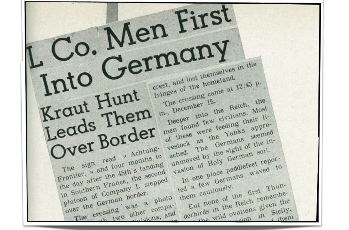 LCo Men First Into Germany Framed