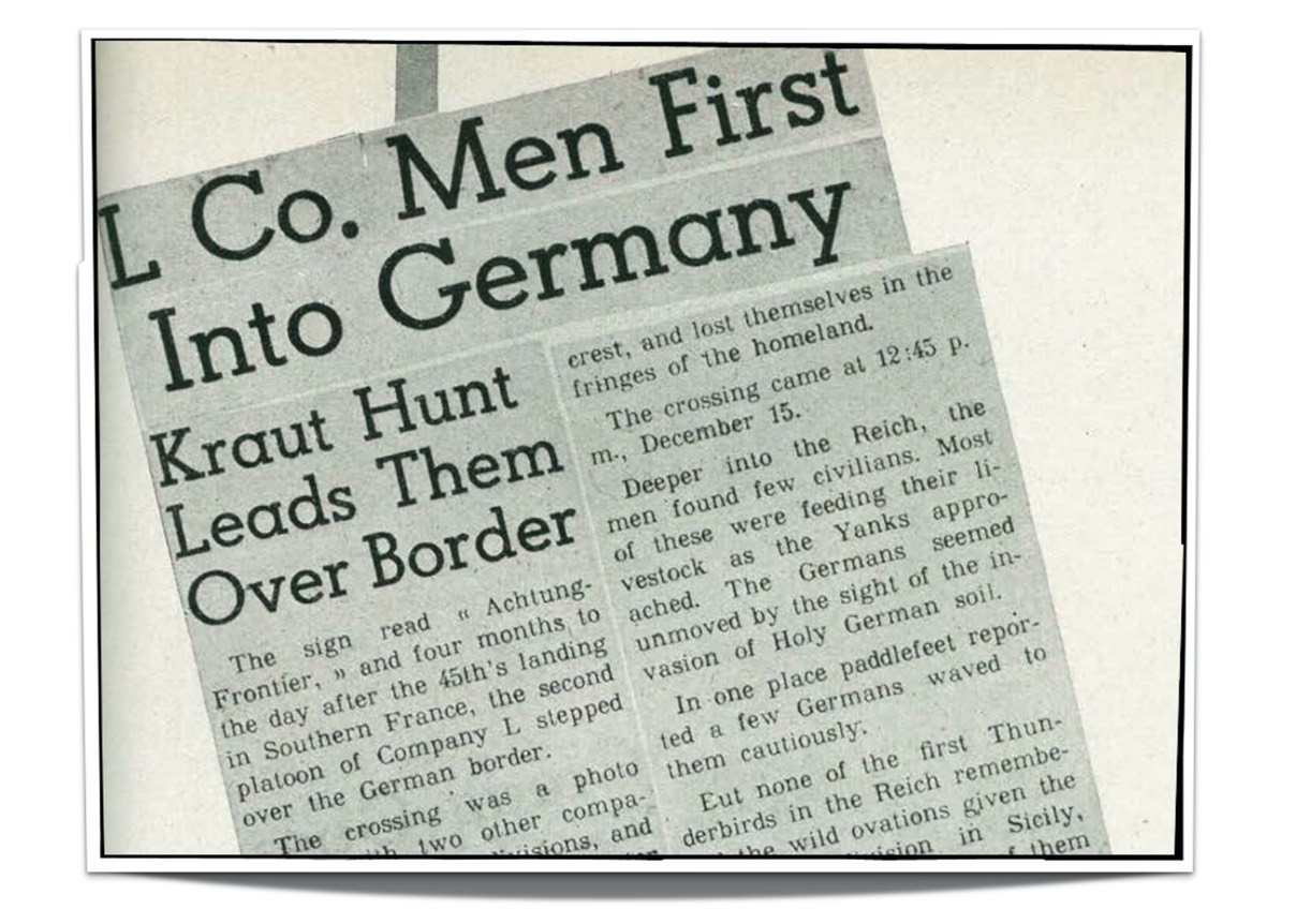 LCo Men First Into Germany Framed